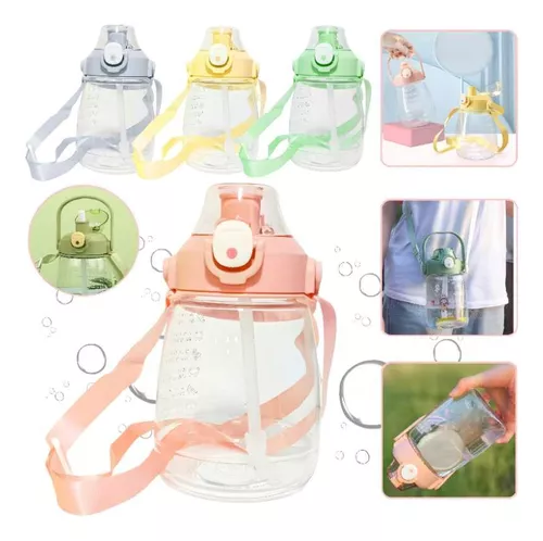 BOTELLA PLASTICA CON PIN KAWAI