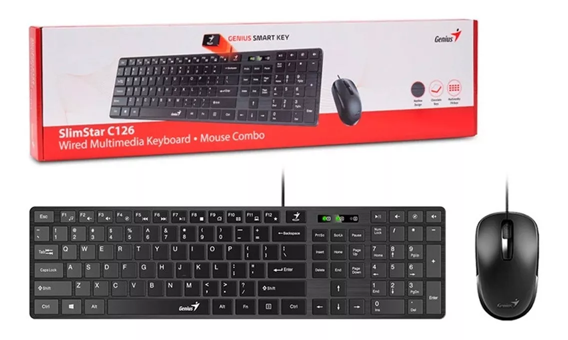 TECLADO Y MOUSE CON CABLE GENIUS