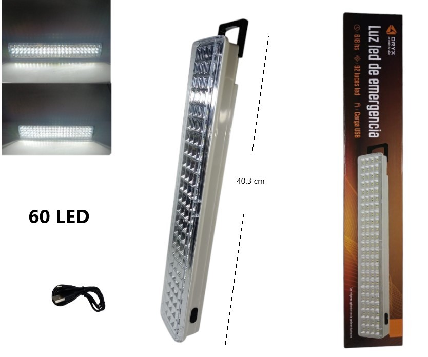 LUZ DE EMERGENCIA 60 LED USB