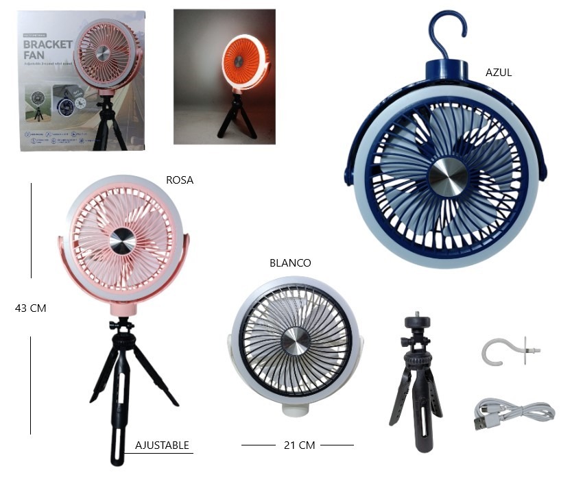 VENTILADOR DE MANO CON TRIPODE