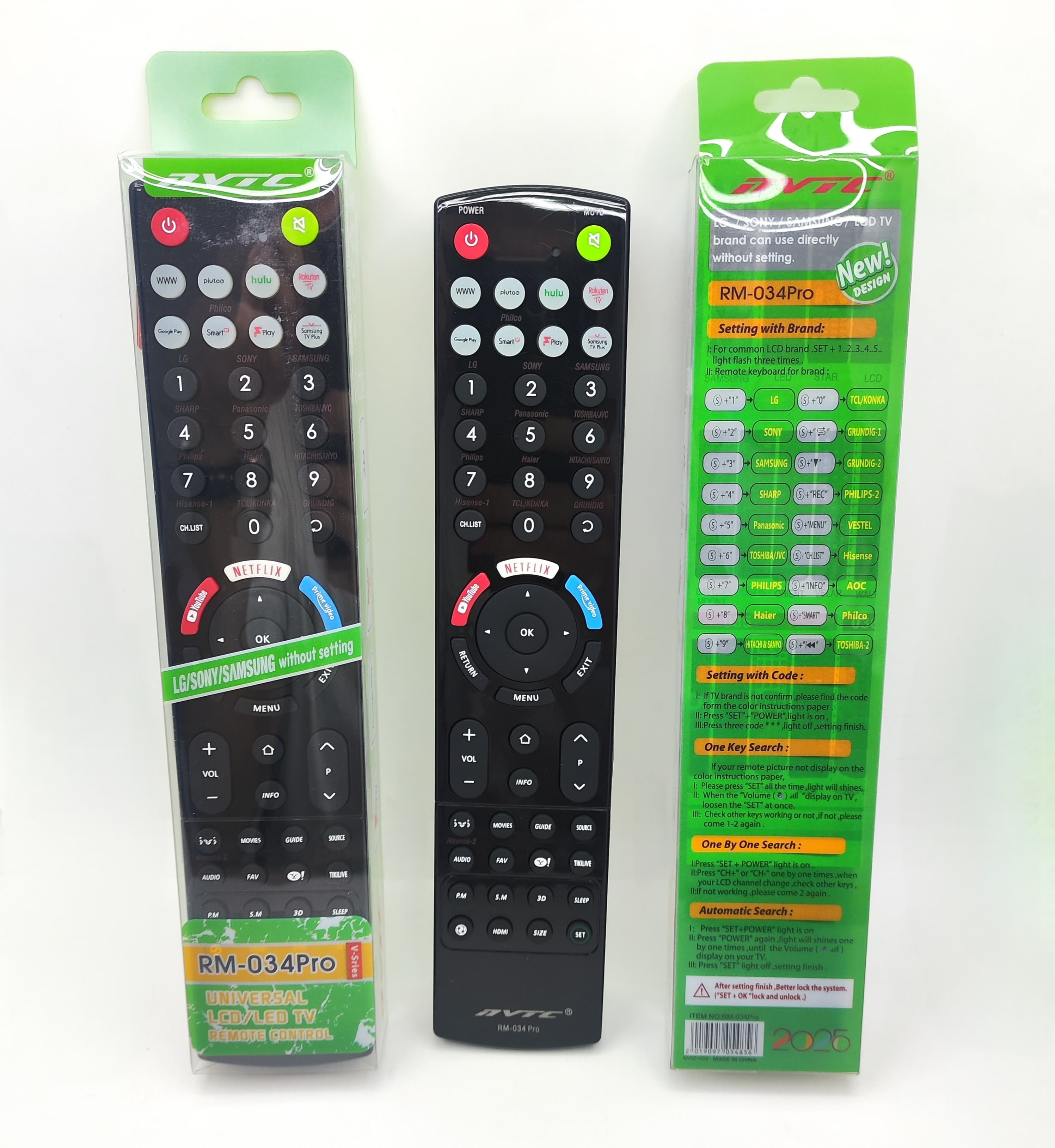 CONTROL REMOTO UNIVERSAL PRO RM-034 PRO