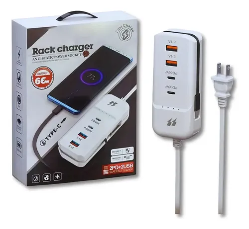 MINI ZAPATILLA CARGADOR RACK CHARGER 66W