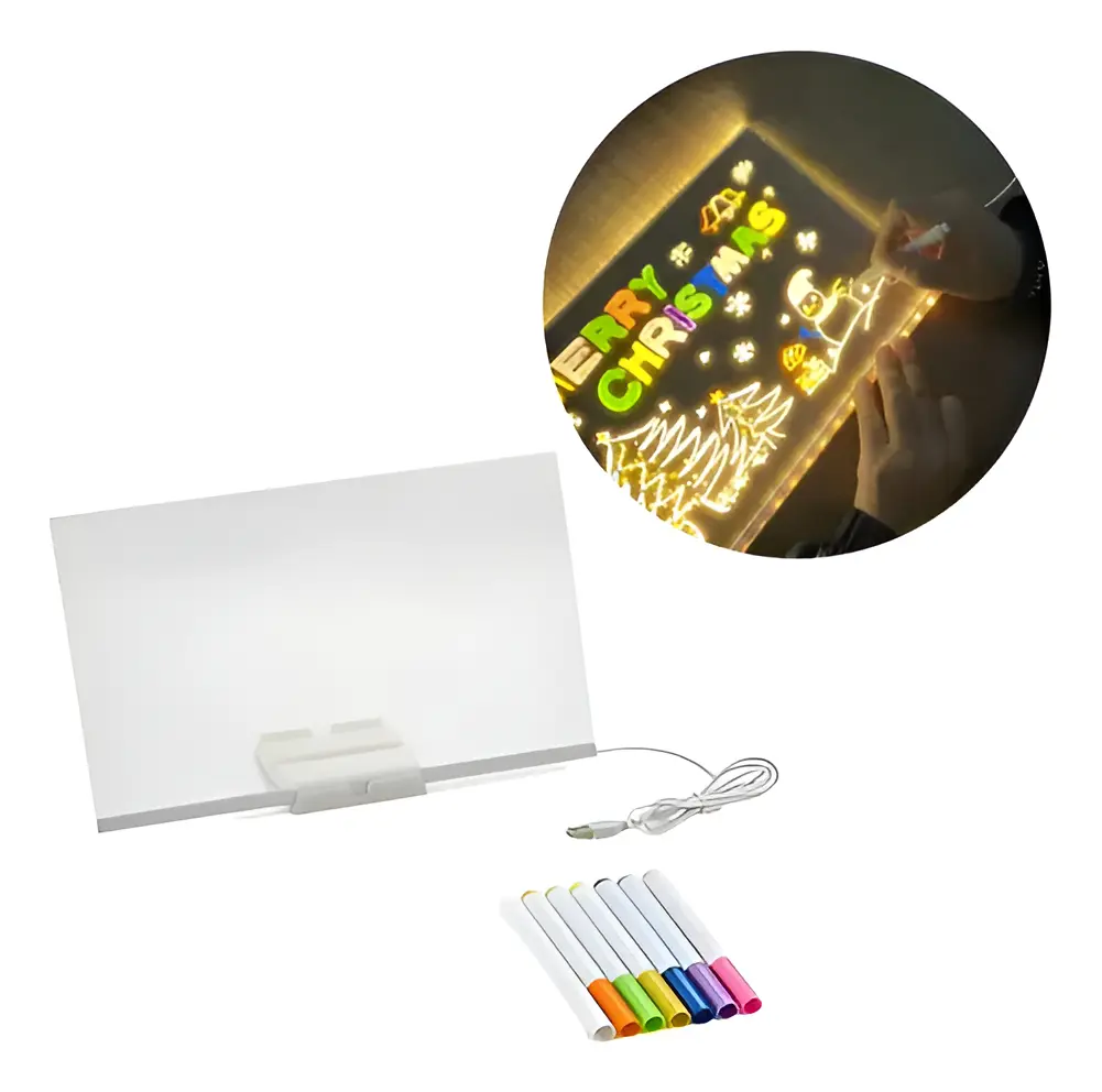 PIZARRA LED CON 7 MARCADORES