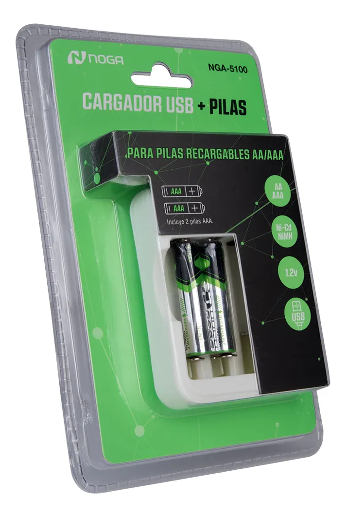 CARGADOR USB CON PILAS AAA
