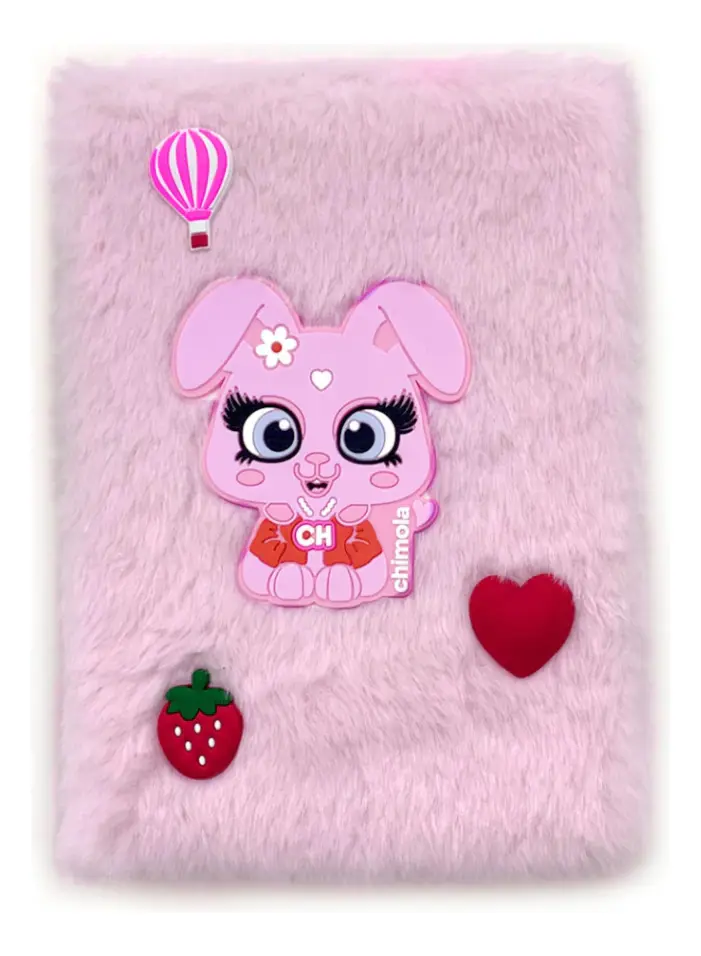 CUADERNO CONEJO A5 80 PAG PELUCHE + LAPICERA