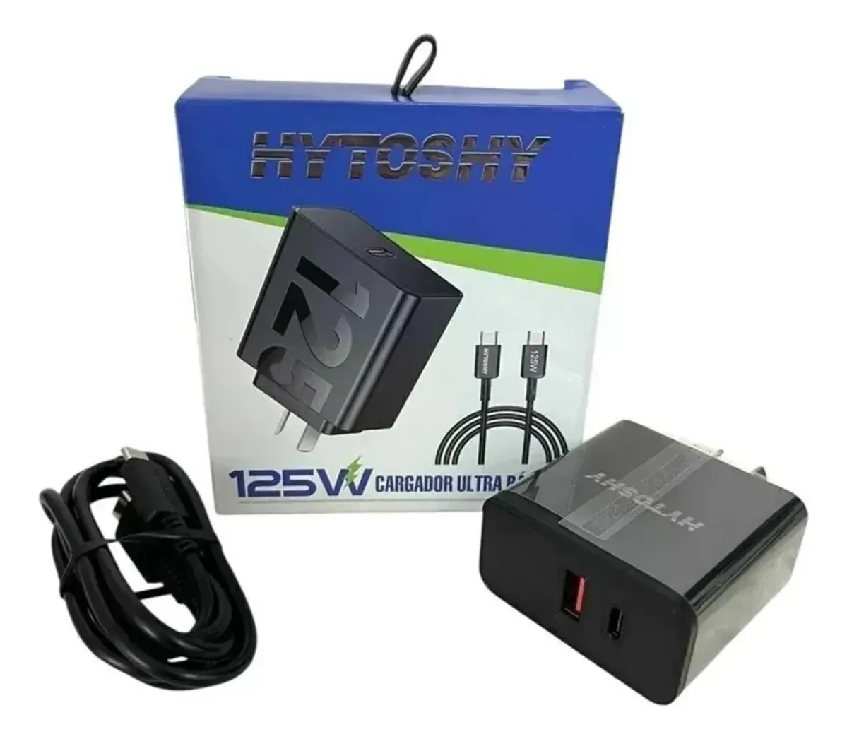 CARGADOR ULTRA RAPIDO 125W TIPOC Y USB A TIPOC