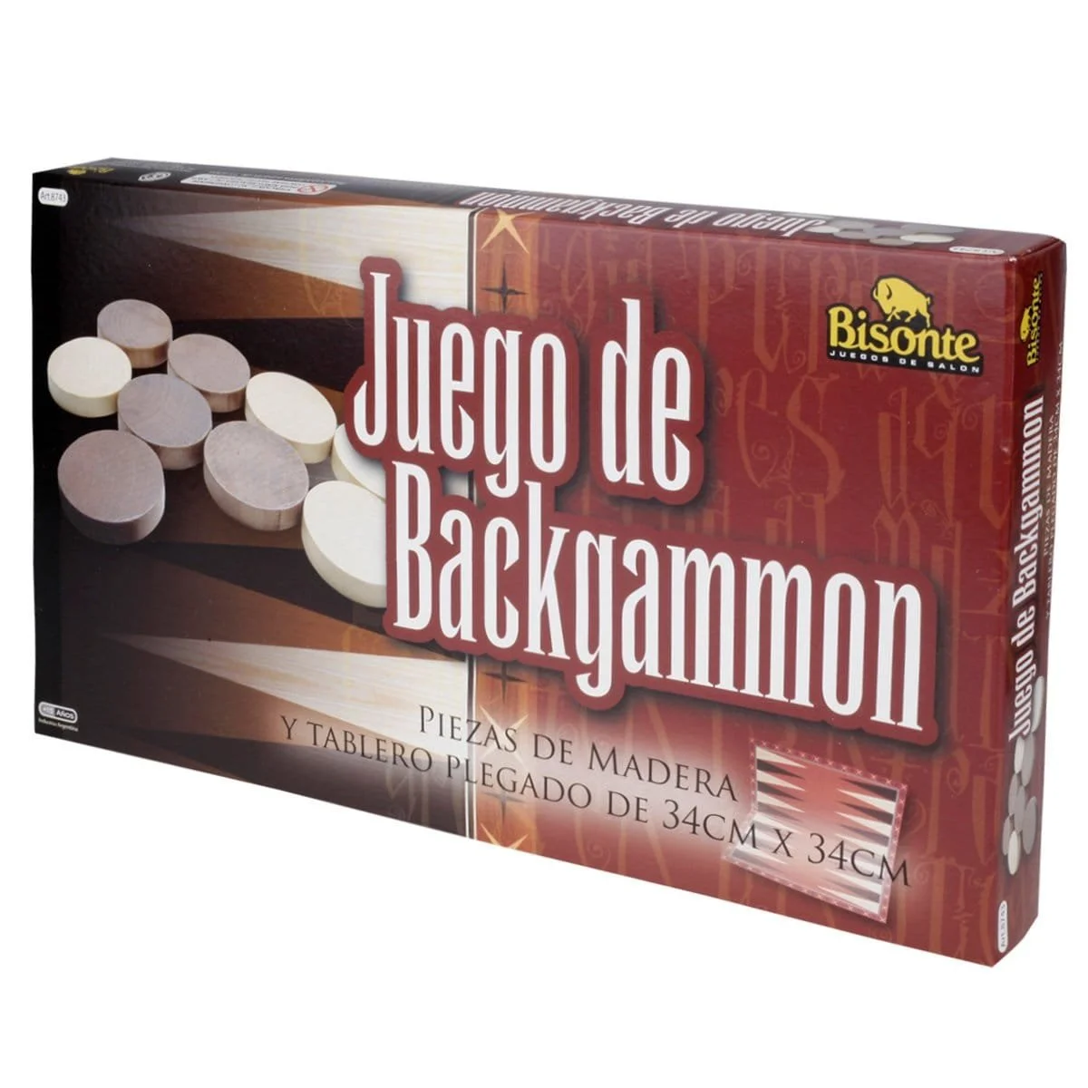 JUEGO DE BACKGAMMON BISONTE