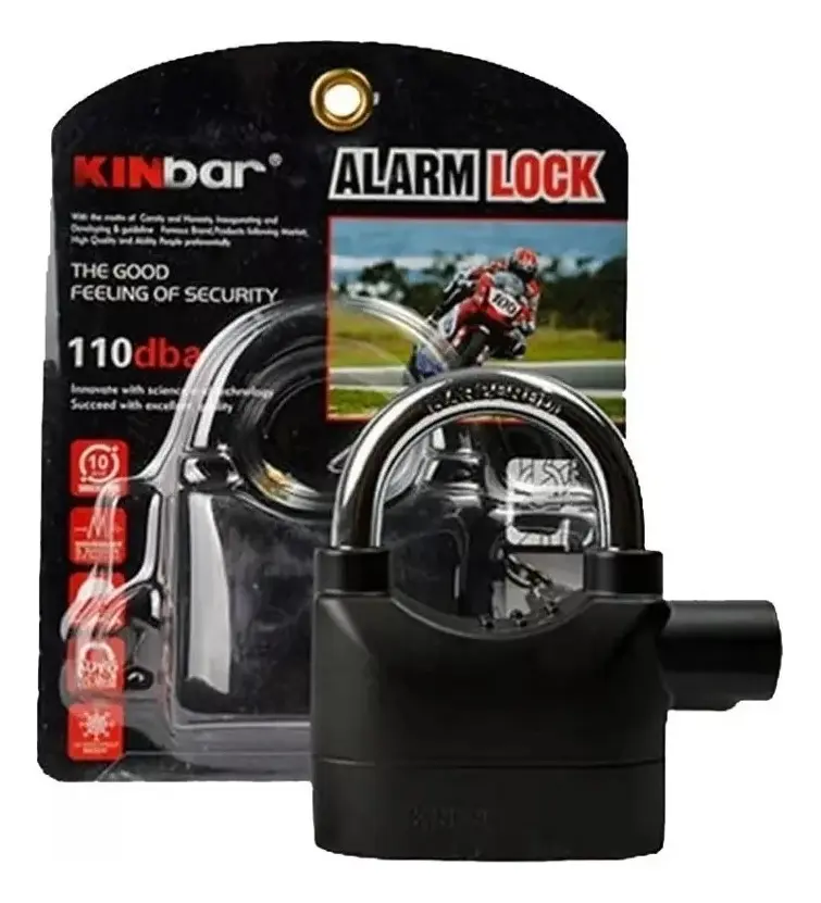 CANDADO CON ALARMA BICI Y MOTO CHICO