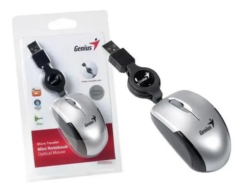 MOUSE RETRACTIL GENIUS GRIS