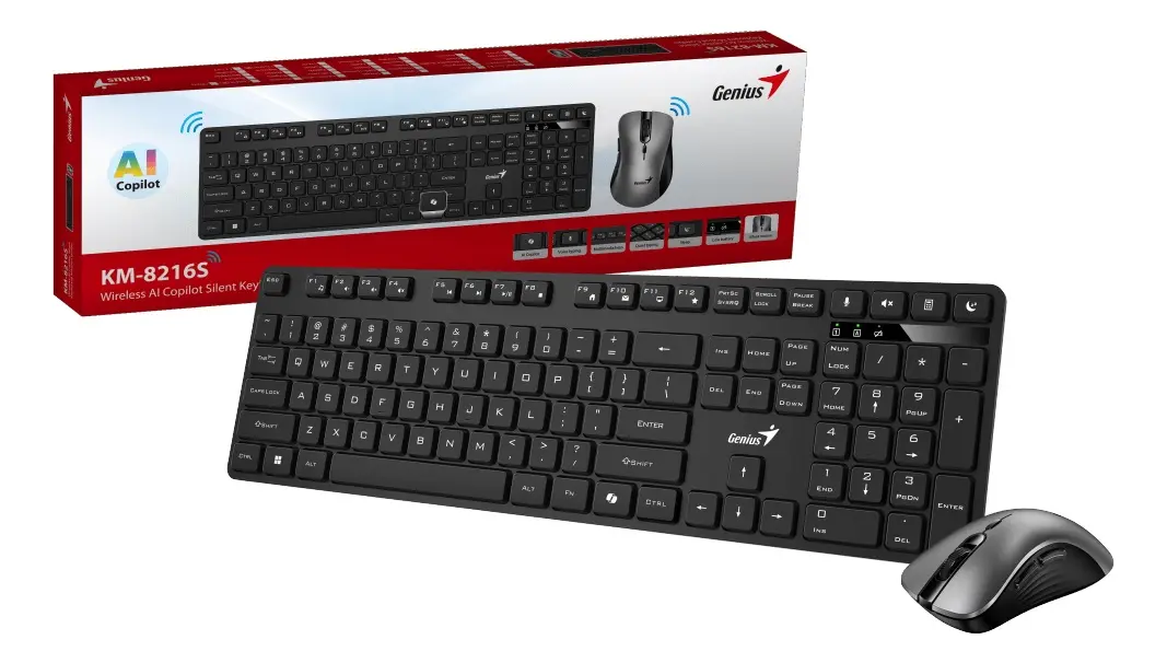 TECLADO MAS MOUSE INALAMBRICO GENIUS KM-8206S