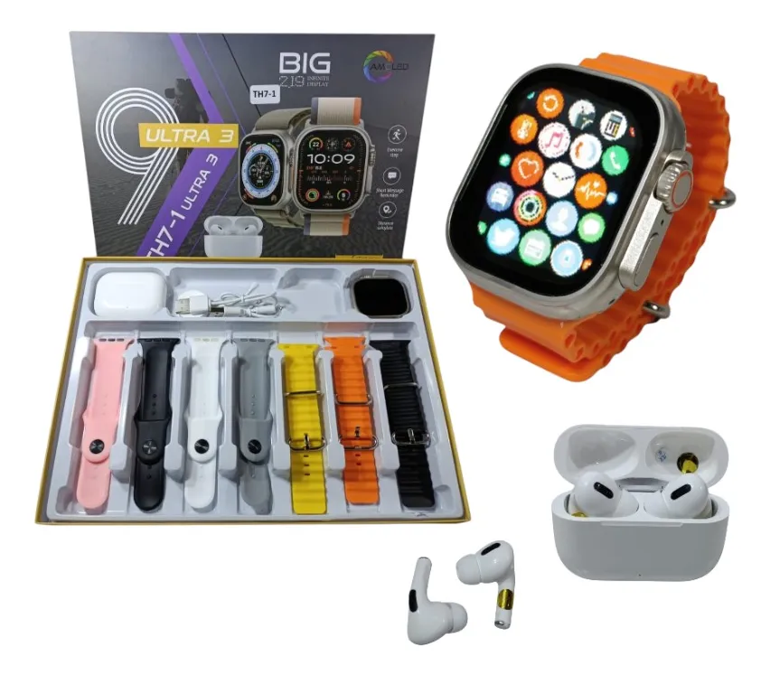 RELOJ SMARTWATCH ZT11 AURICULAR Y 7 MALLAS METAL
