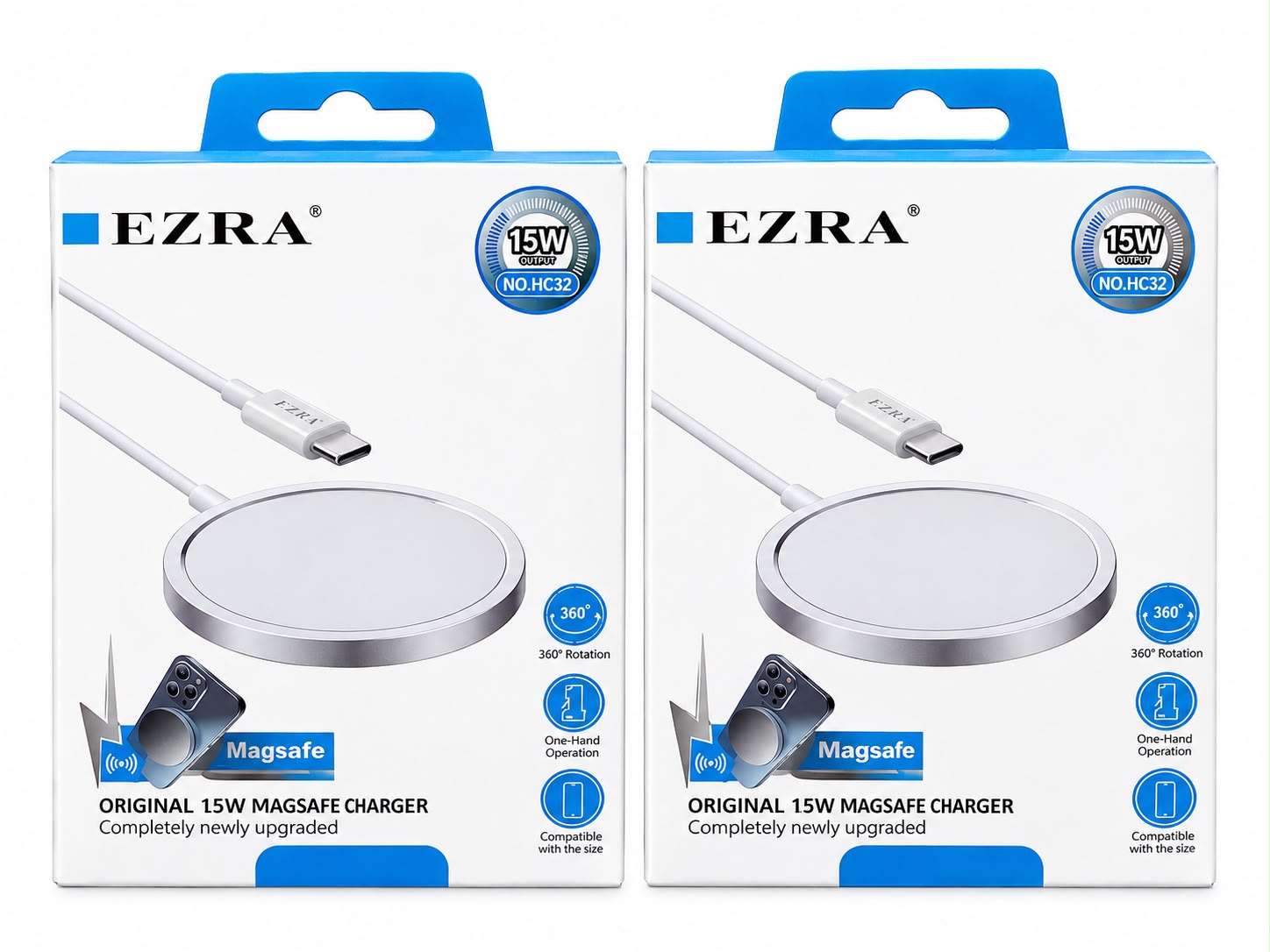 CARGADOR INALAMBRICO DE 15W EZRA PARA IPHONE