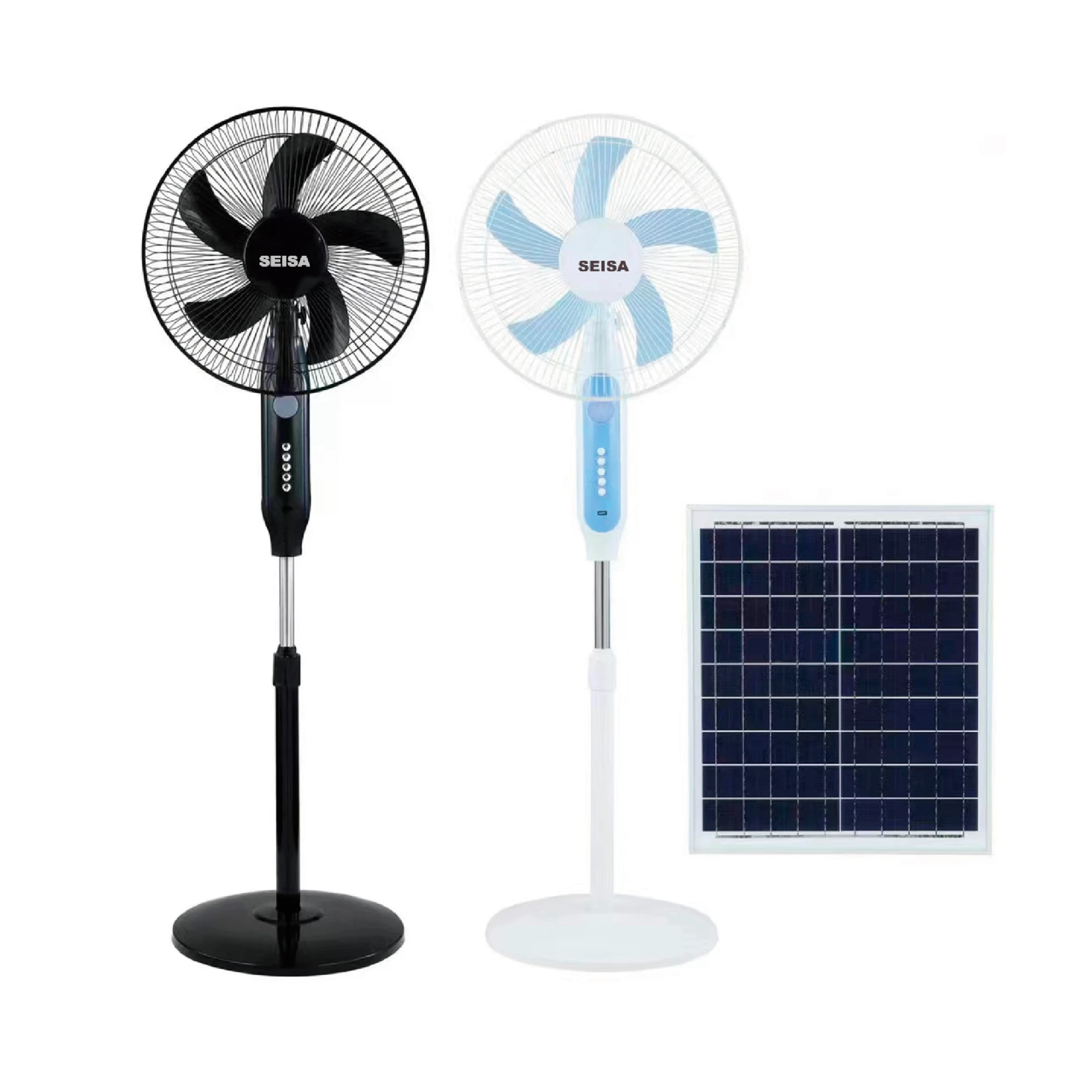 VENTILADOR DE PIE SOLAR DE 16 PULGADS SEISA
